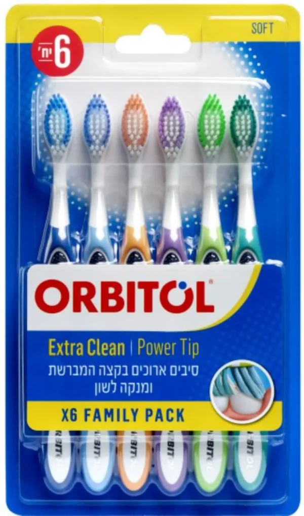 מברשות שיניים עם סיבים מדורגים Orbitol Extra Clean