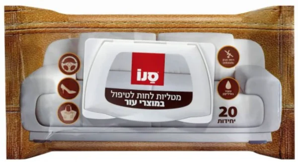 מטליות לחות לטיפול במוצרי עור