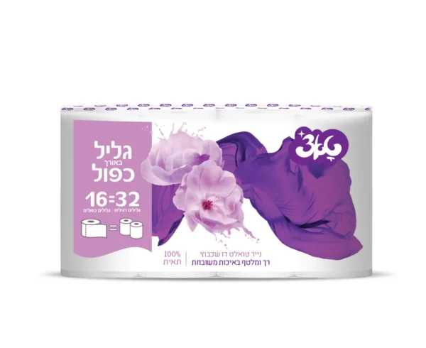 טואלט טאצ’ 16 גליל כפול – “פרח סגול”