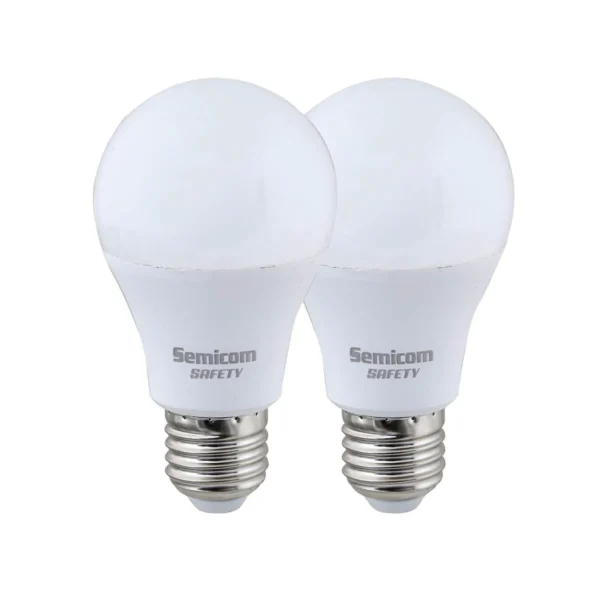 זוג נורות לד 10W A60 SAFETY אור חם