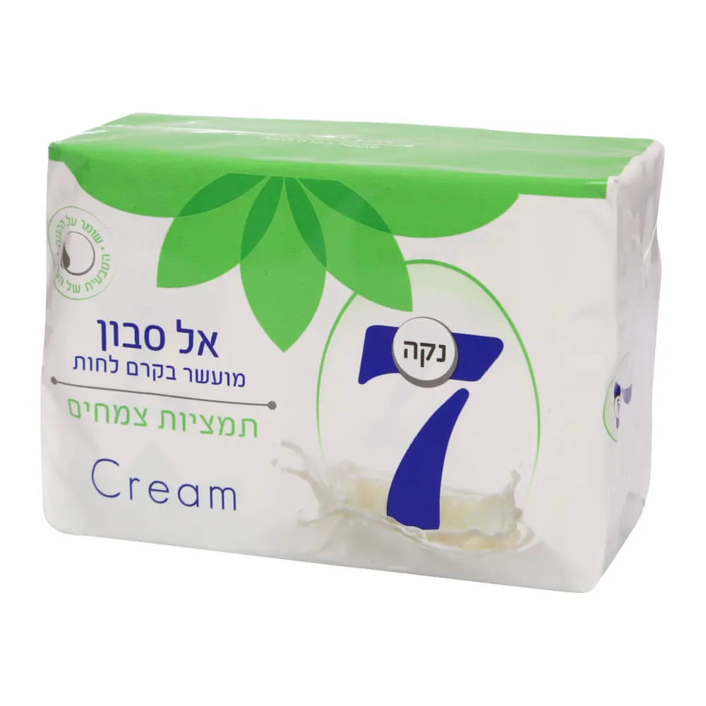 סבון מוצק מועשר בקרם לחות נקה 7 מארז 4