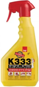 תרסיס סנו קוטל K333 לקטילה מיידית ומתמשכת של נמלים, תיקנים וחרקים