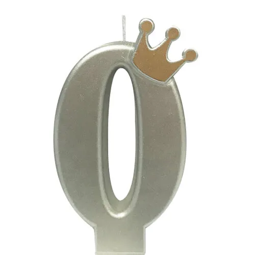 נר מספר 0 צבע כסף