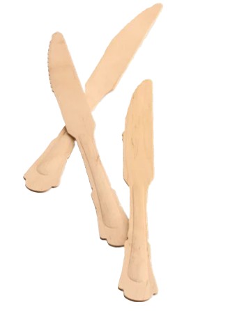 סכינים חד פעמי מעץ מארז 25