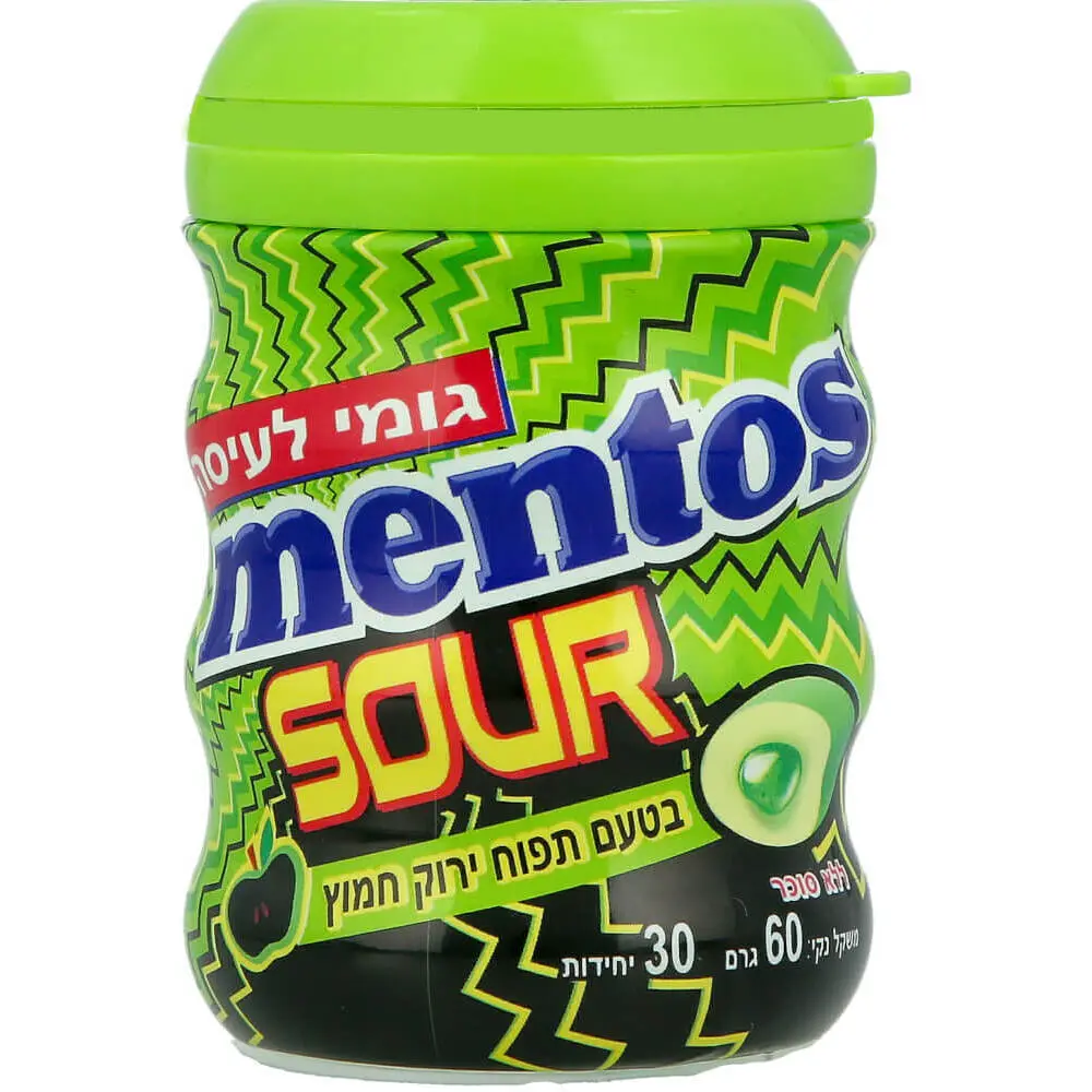 מסטיק מנטוס ללא סוכר תפוח ירוק חמוץ