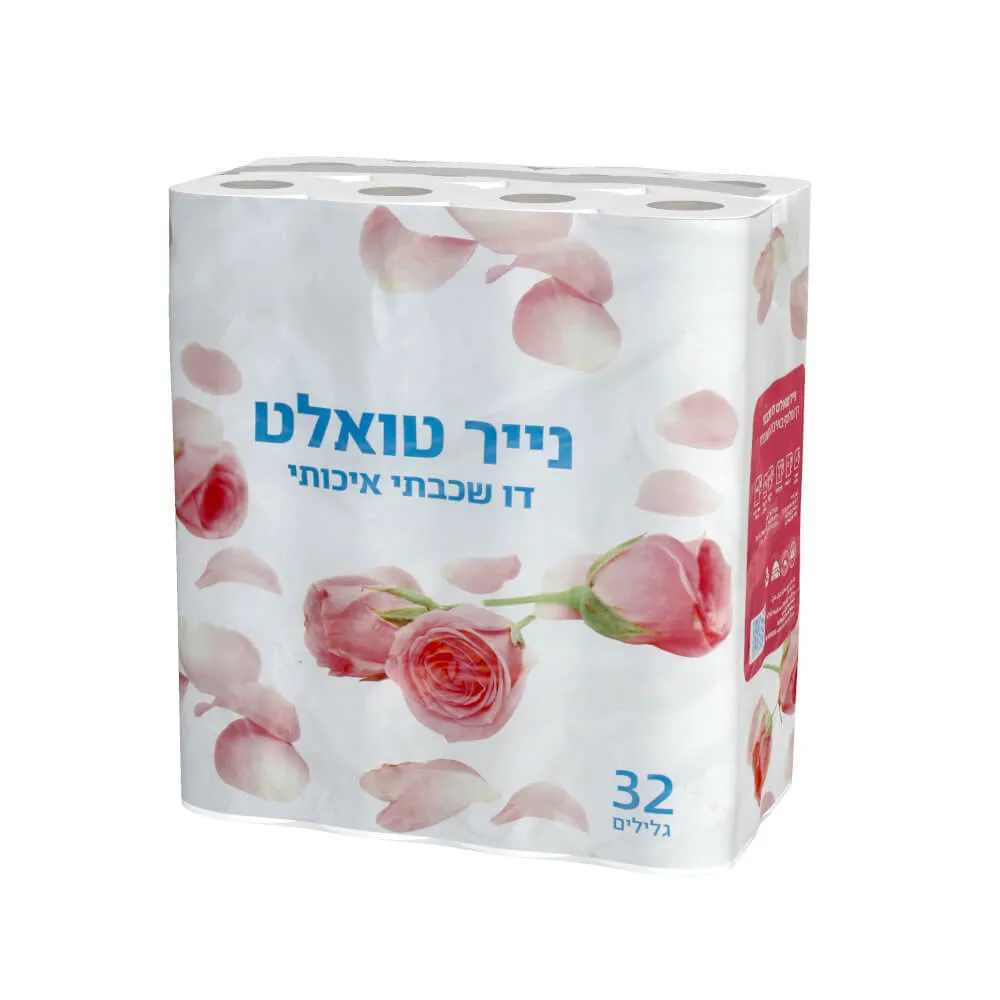נייר טואלט פרחים דו שכבתי טאצ' 32 גלילים