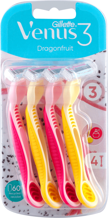 סכין גילוח ג'ילט ונוס חד פעמי 4 יח'